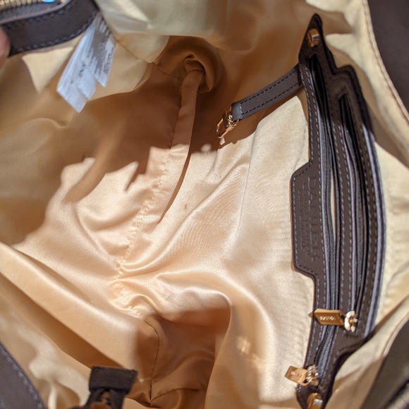 Taupe Saffiano Leather Danier Satchel - Picture 10 of 10